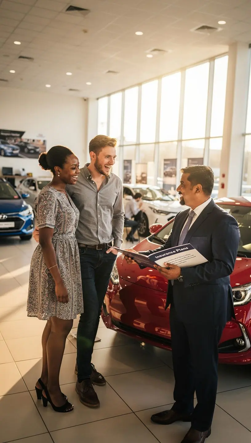 Иллюстрация ремонта автомобиля после аварии с поддержкой страховой компании.