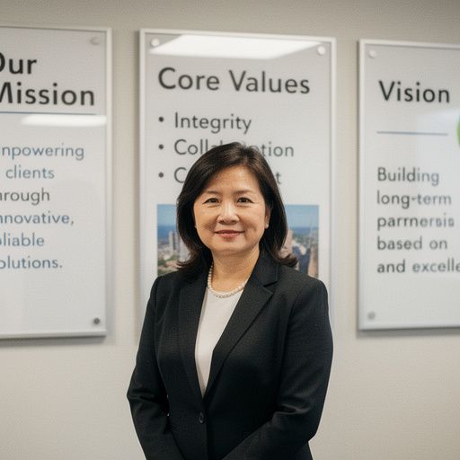 Изображение офисного здания страховой компании с логотипом.